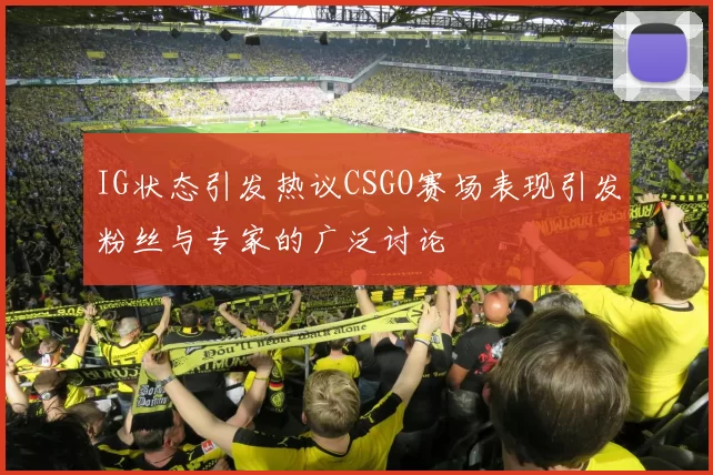 IG状态引发热议CSGO赛场表现引发粉丝与专家的广泛讨论